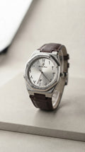 AP Royal Oak Silver Dial Leather Strap